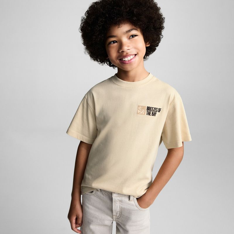 MANGO KIDS - Polera Algodón Estampada Niño Mango Kids