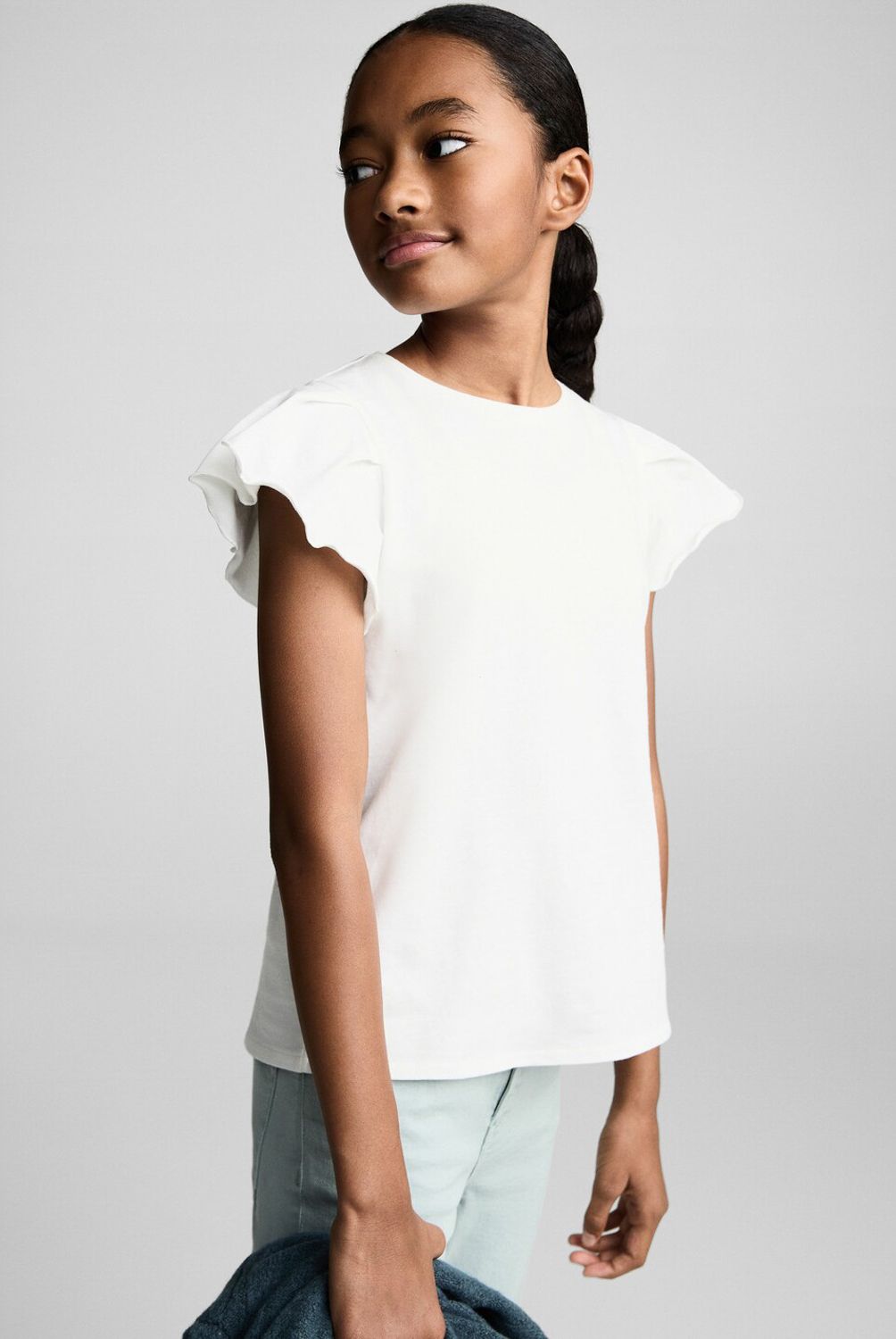 MANGO KIDS - Polera Volantes Manga Corta Niña Mango Kids