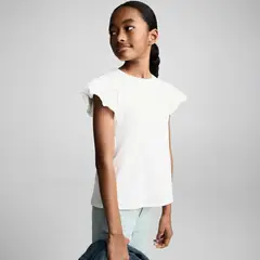 MANGO KIDS - Polera Volantes Manga Corta Niña