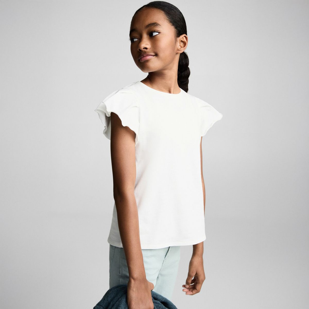 MANGO KIDS - Polera Volantes Manga Corta Niña Mango Kids