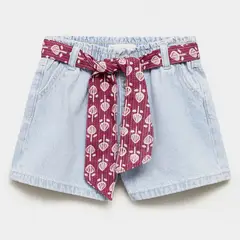 MANGO KIDS - Shorts Vaqueros Lazo Niña