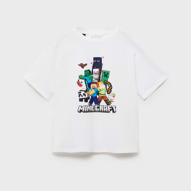 MANGO KIDS - Polera Algodón Minecraft Niño Mango Kids