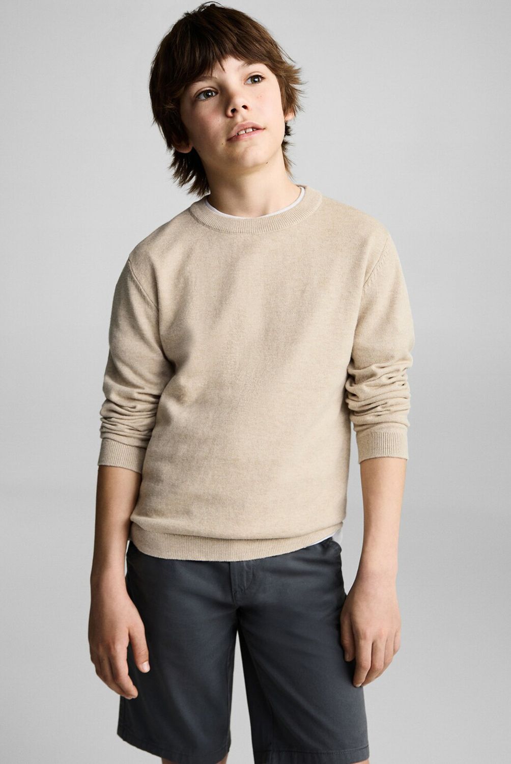 MANGO KIDS - Sweater Jaspeado Algodón Niño Mango Kids