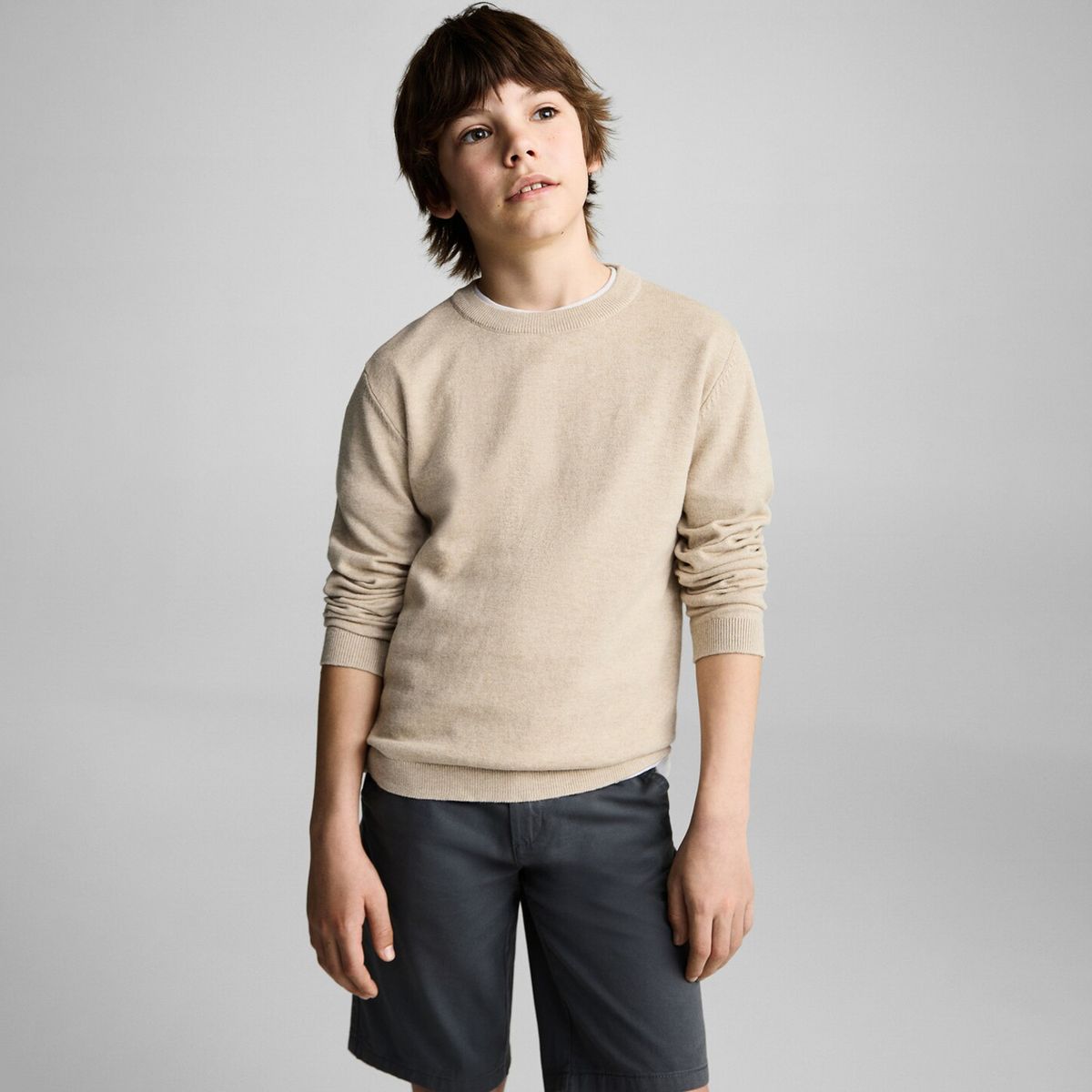 MANGO KIDS - Sweater Jaspeado Algodón Niño Mango Kids