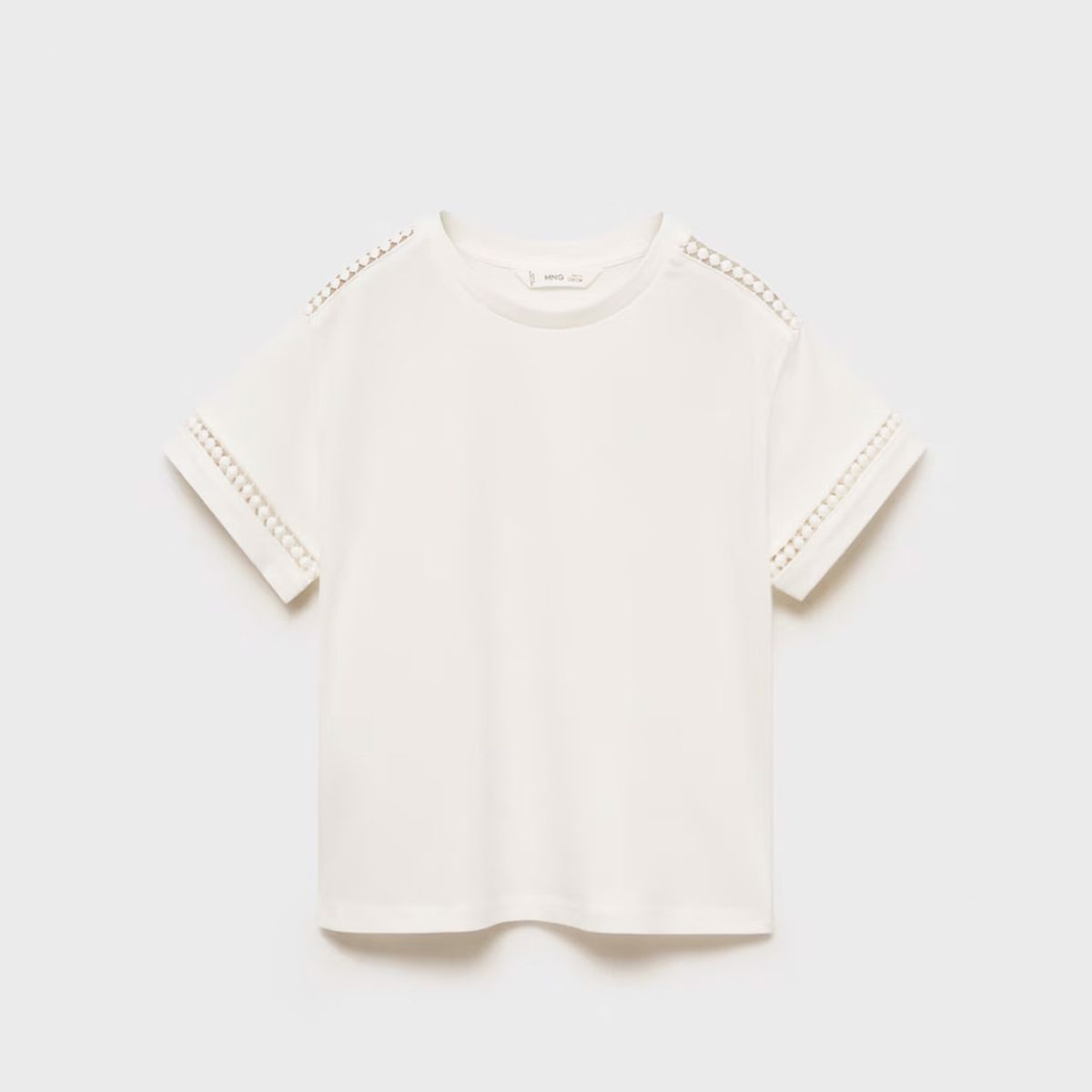MANGO KIDS - Polera Detalles Calados Niña Mango Kids