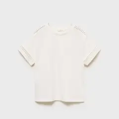 MANGO KIDS - Polera Detalles Calados Niña