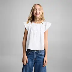 MANGO KIDS - Blusa Algodón Bordados Niña