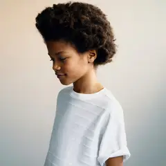 MANGO KIDS - Polera Algodón Rayas Relieve Niño