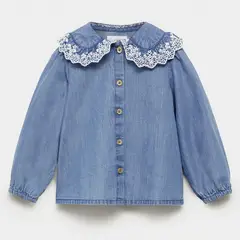 MANGO KIDS - Blusa Vaquera Algodón Bebé Niña