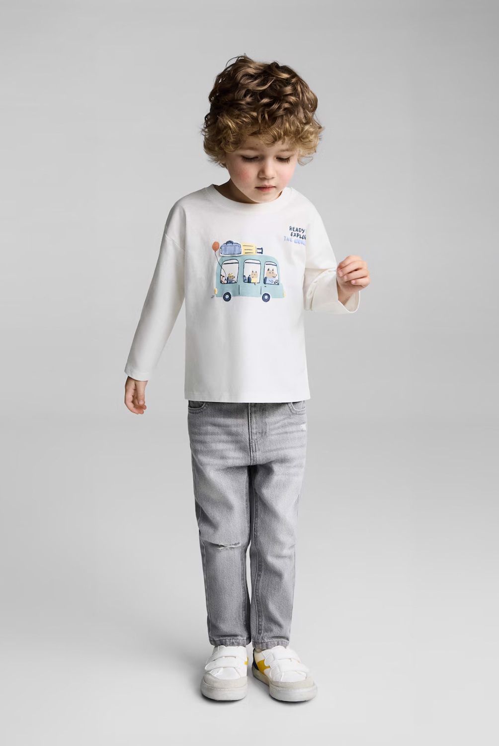 MANGO KIDS - Polera Algodón Dibujo Bebé Niño Mango Kids