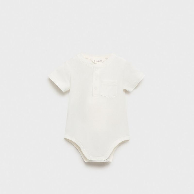 MANGO KIDS - Body Algodón Cuello Mao