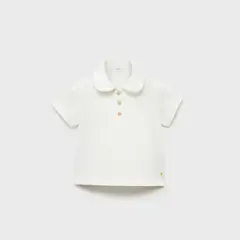 MANGO KIDS - Polera Estilo Polo Unisex Bebé