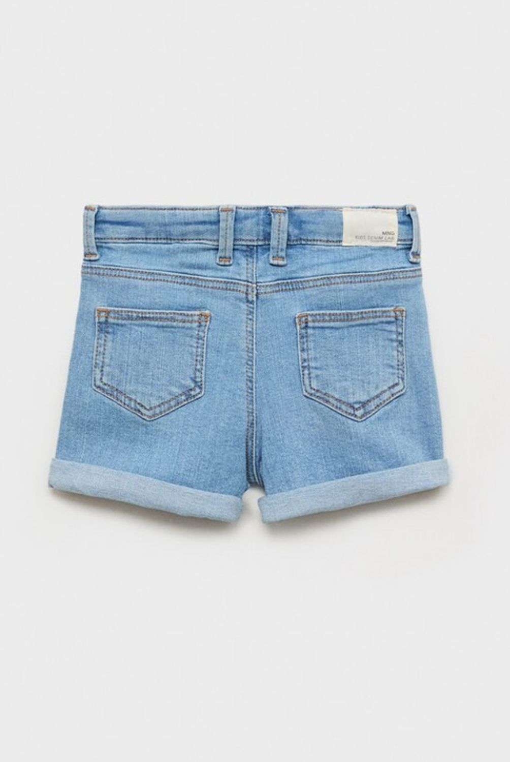 MANGO KIDS - Shorts Vaqueros Bajo Vuelto Bebé Niña Mango Kids
