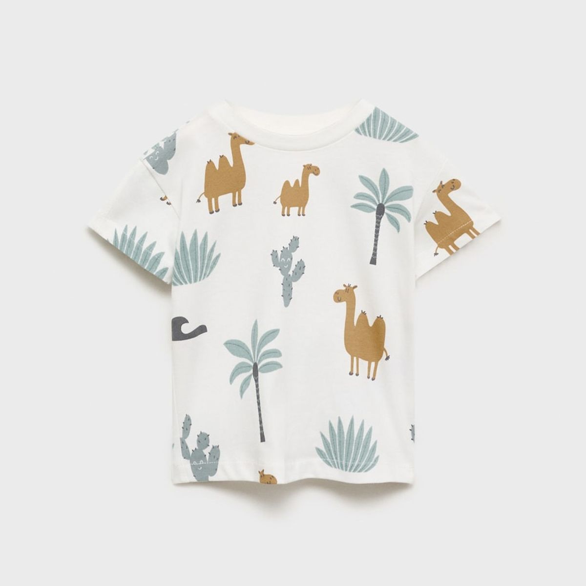 MANGO KIDS - Polera Algodón Estampada Bebé Niño Mango Kids