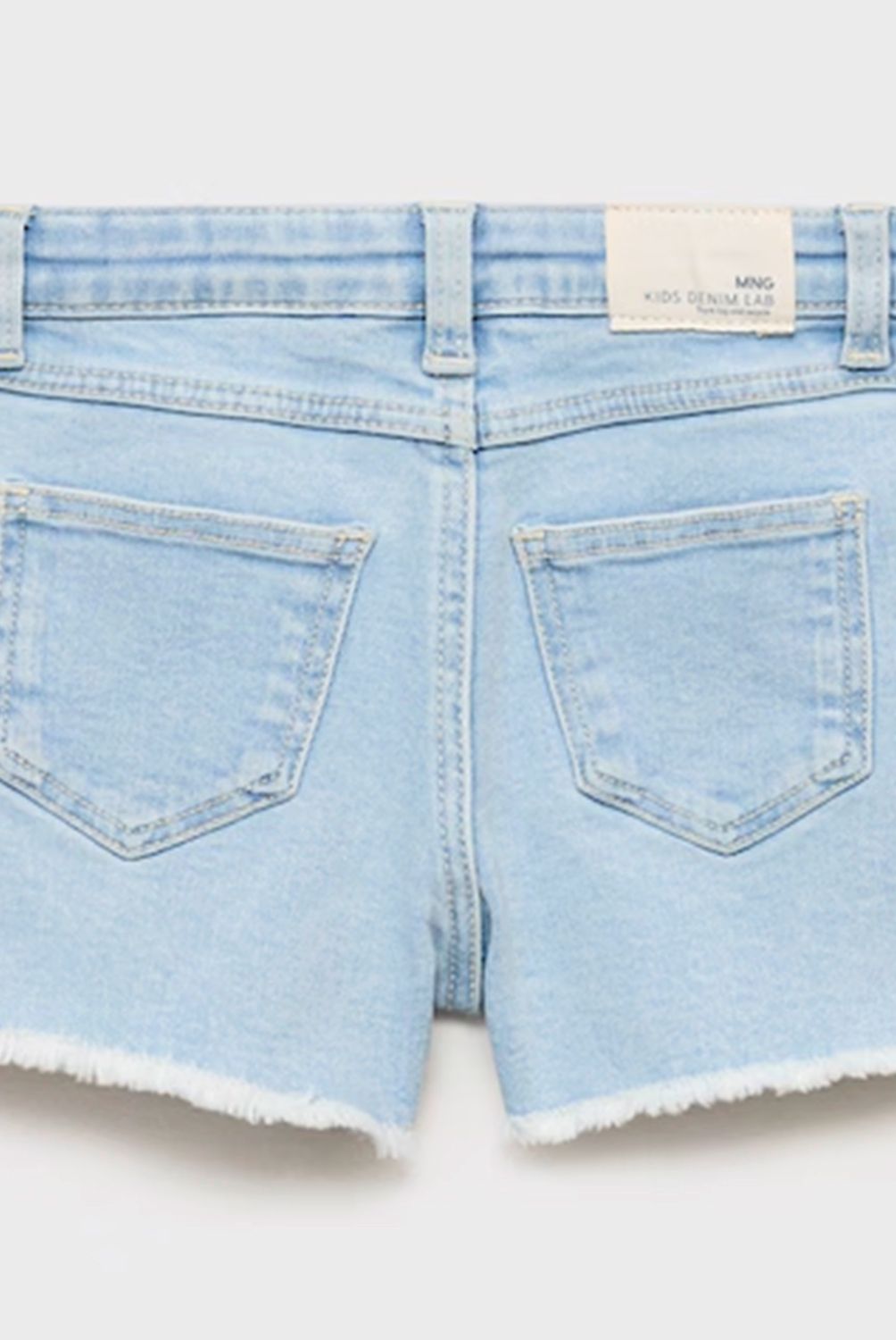 MANGO KIDS - Shorts Vaqueros Bajo Deshilachado Bebé Niña Mango Kids