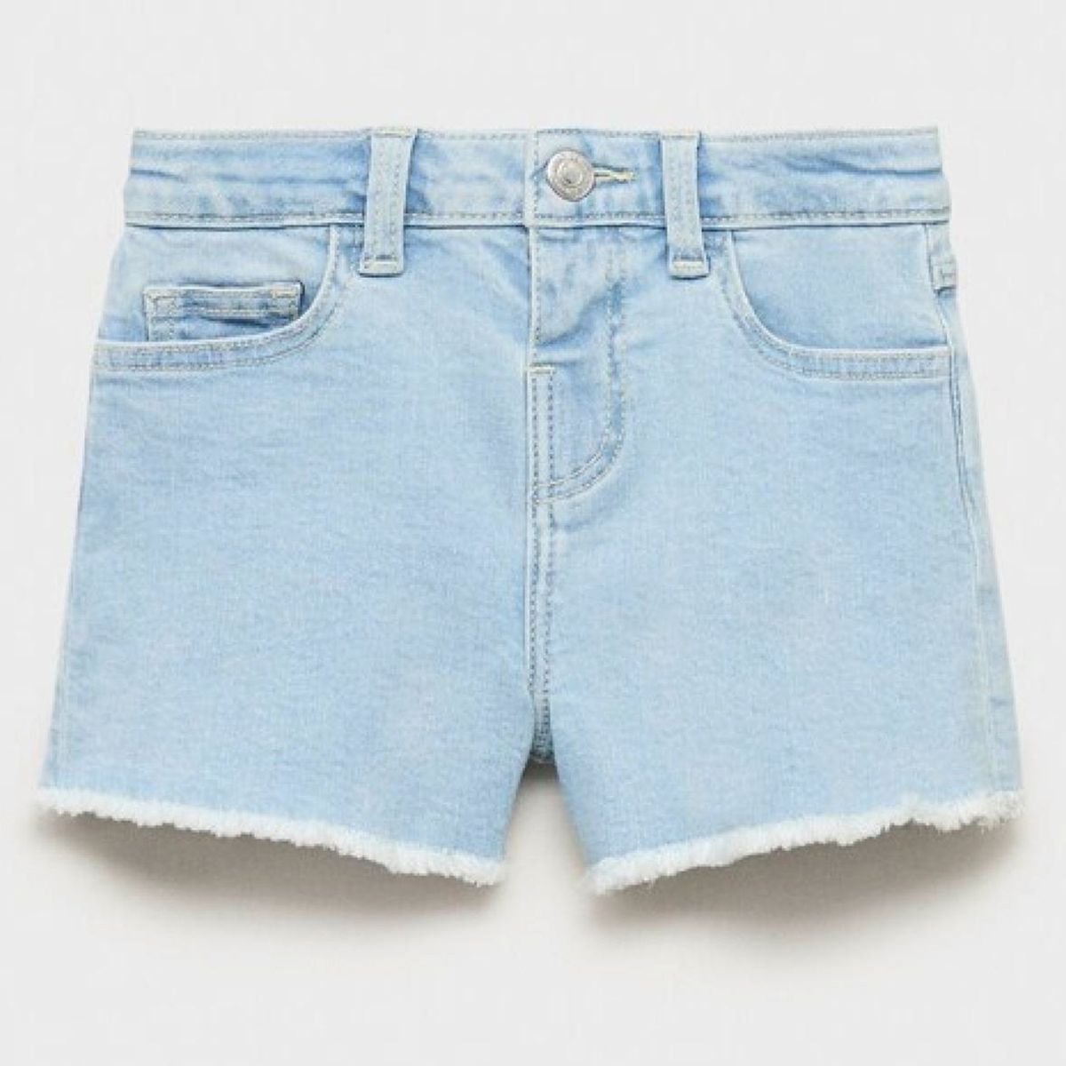 MANGO KIDS - Shorts Vaqueros Bajo Deshilachado Bebé Niña Mango Kids
