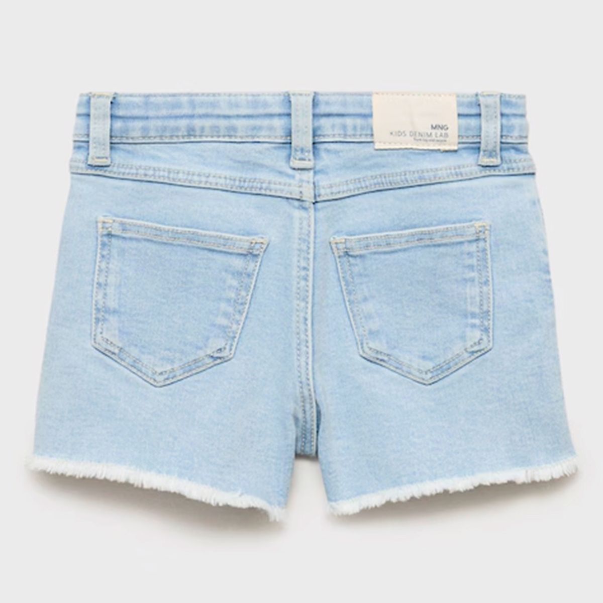 MANGO KIDS - Shorts Vaqueros Bajo Deshilachado Bebé Niña Mango Kids