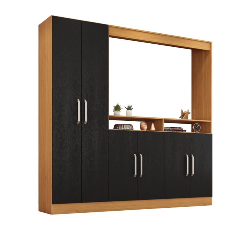 BE DESIGN Rack Tv Armario 6 Puerts Ng Caramel