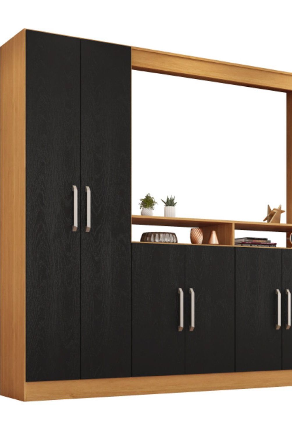 BE DESIGN - Rack Tv Armario 6 Puerts Ng Caramel Be Design