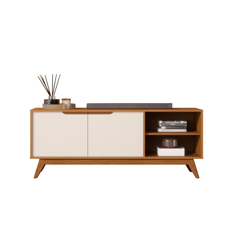 BE DESIGN Rack Tv 1,4M 2 Puertas Caramelo Perla