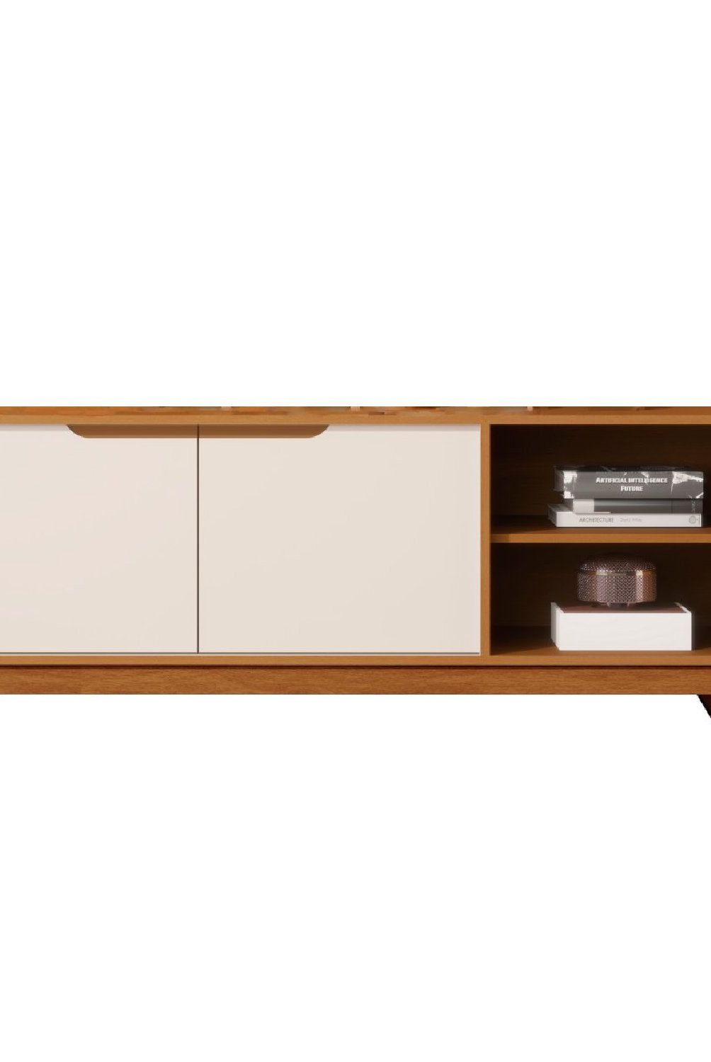 BE DESIGN - Rack Tv 1,4M 2 Puertas Caramelo Perla Be Design