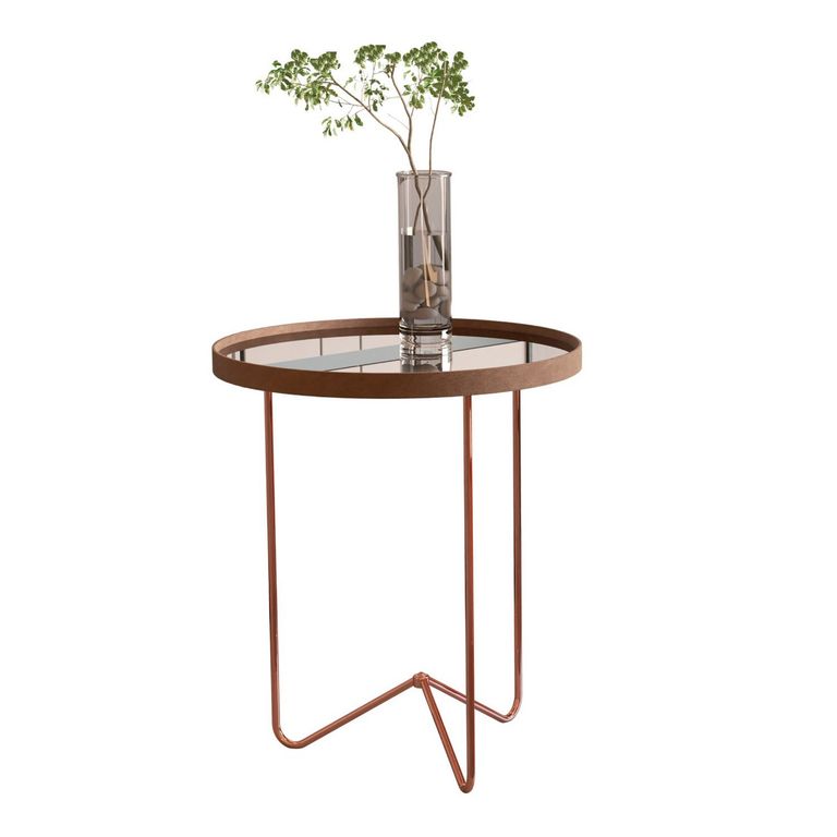 BE DESIGN Mesa Lateral Redonda Bronce
