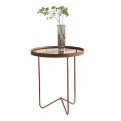 BE DESIGN - Mesa Lateral Redonda Bronce