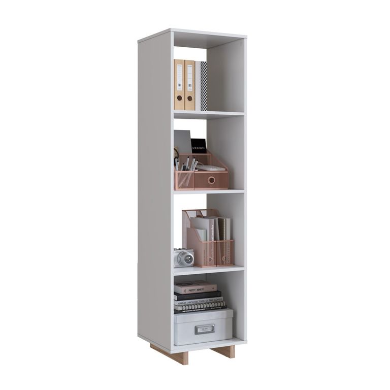 BE DESIGN Armario 3 Espacios 1 Puerta Blanco Nomad Emovell