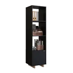 BE DESIGN - Armario 3 Espacios 1 Puerta Negro Nomad Emovell
