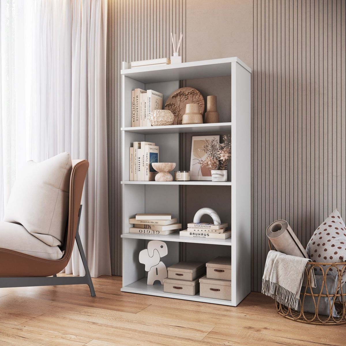 BE DESIGN - Estante 4 Espacios Blanco Sense Be Design