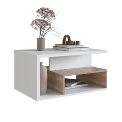 BE DESIGN - Mesa De Centro Blanco Castaño