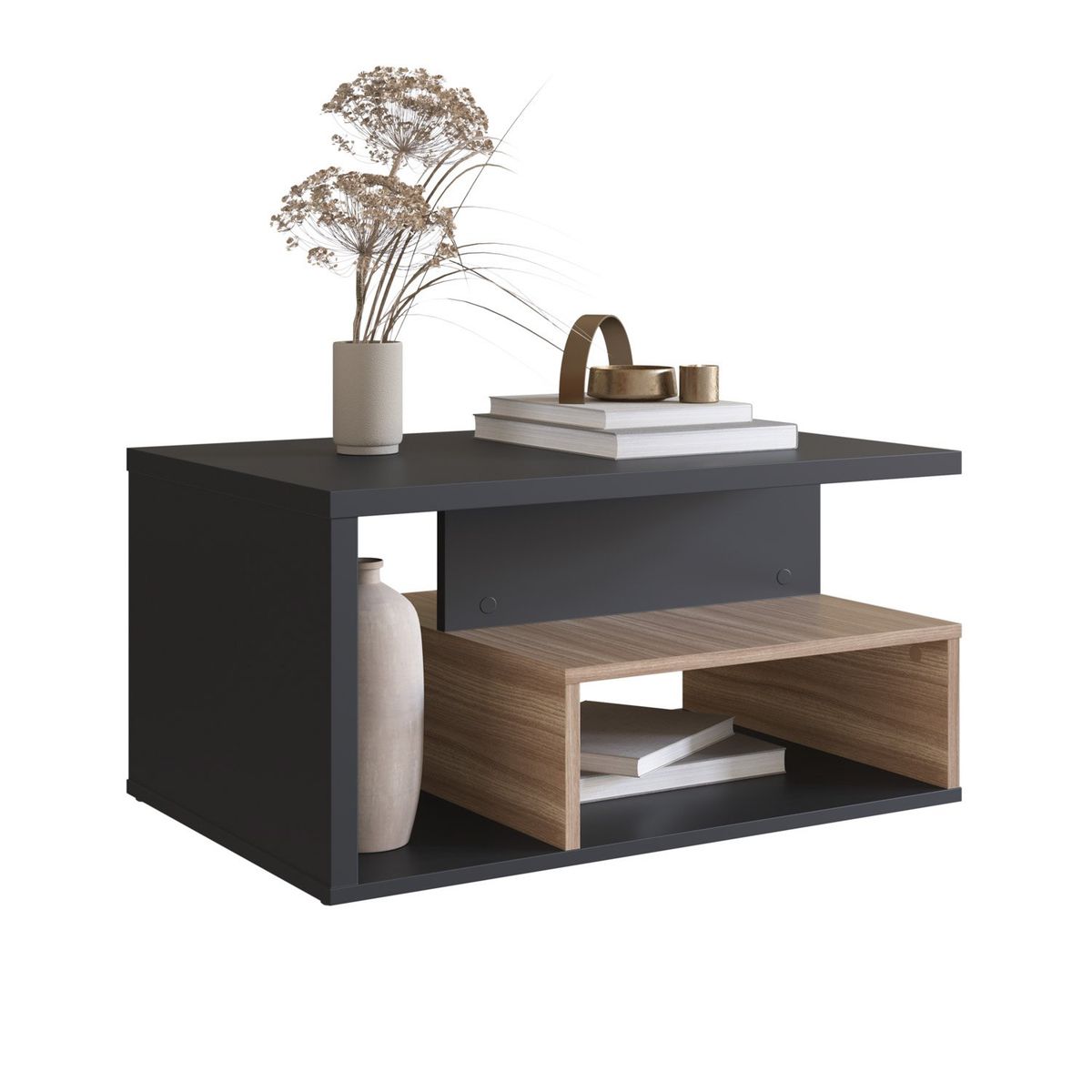 BE DESIGN - Mesa De Centro Negro Castaño Be Design