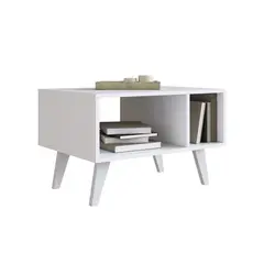 BE DESIGN - Mesa De Centro Retro Blanco