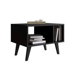 BE DESIGN - Mesa De Centro Retro Negro