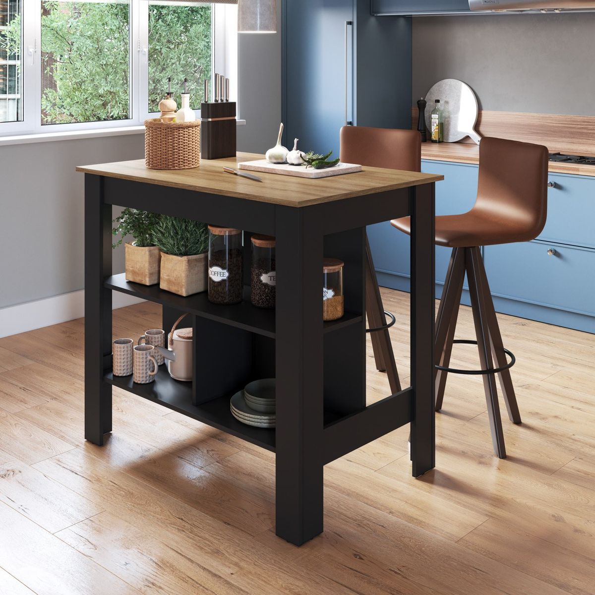 BE DESIGN - Isla De Cocina Negro Y Miel Emovell Be Design