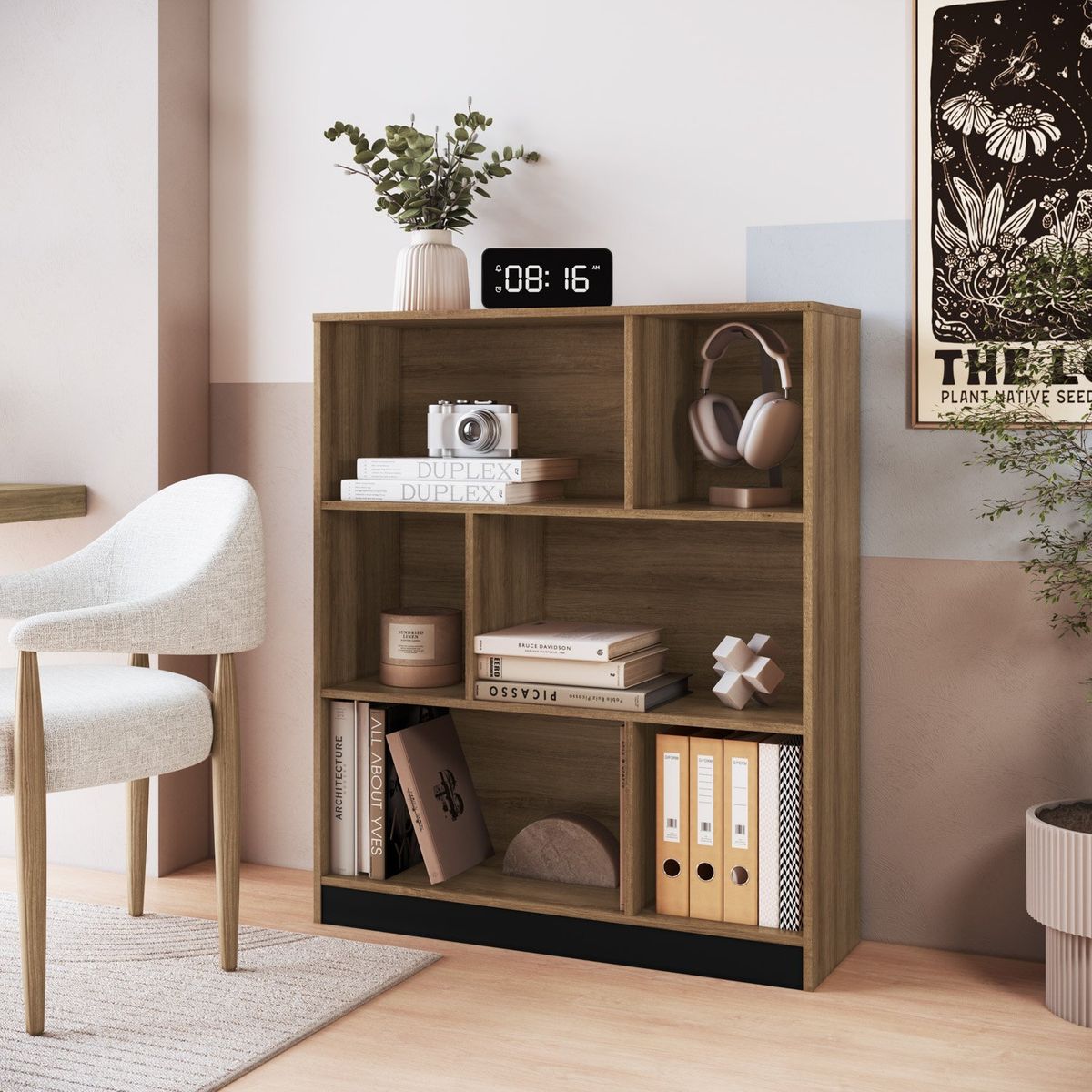 BE DESIGN - Estante Con 3 Espacios Miel Be Design