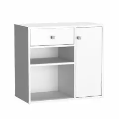BE DESIGN - Mueble Multiuso Con Puerta Y Cajón Blanco Ravena Emovell
