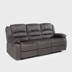 DANIELS - Sofá Reclinable 3 Cuerpos Dan C/Posa Vaso