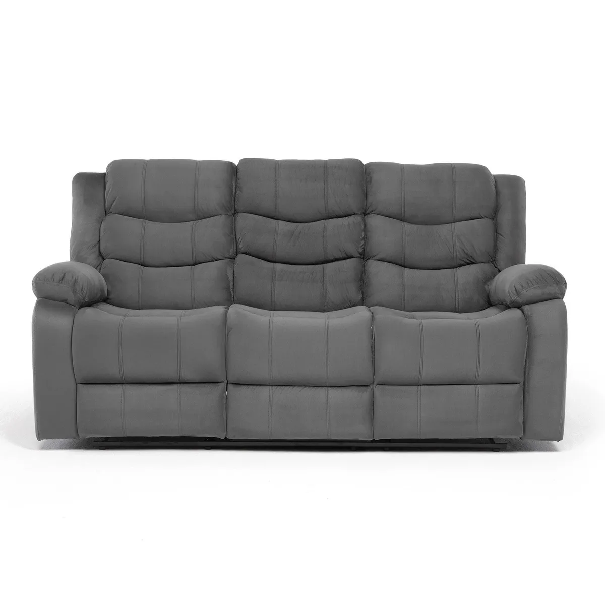 DANIELS - Sofá Reclinable 3 Cuerpos Laredo C/Posa Vaso Daniels