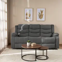 DANIELS - Sofá Reclinable 3 Cuerpos Laredo C/Posa Vaso