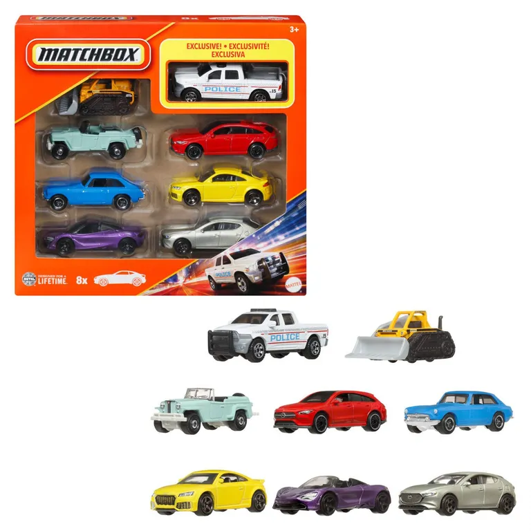 Vehículo de Juguete Auto Básico Paquete de 8