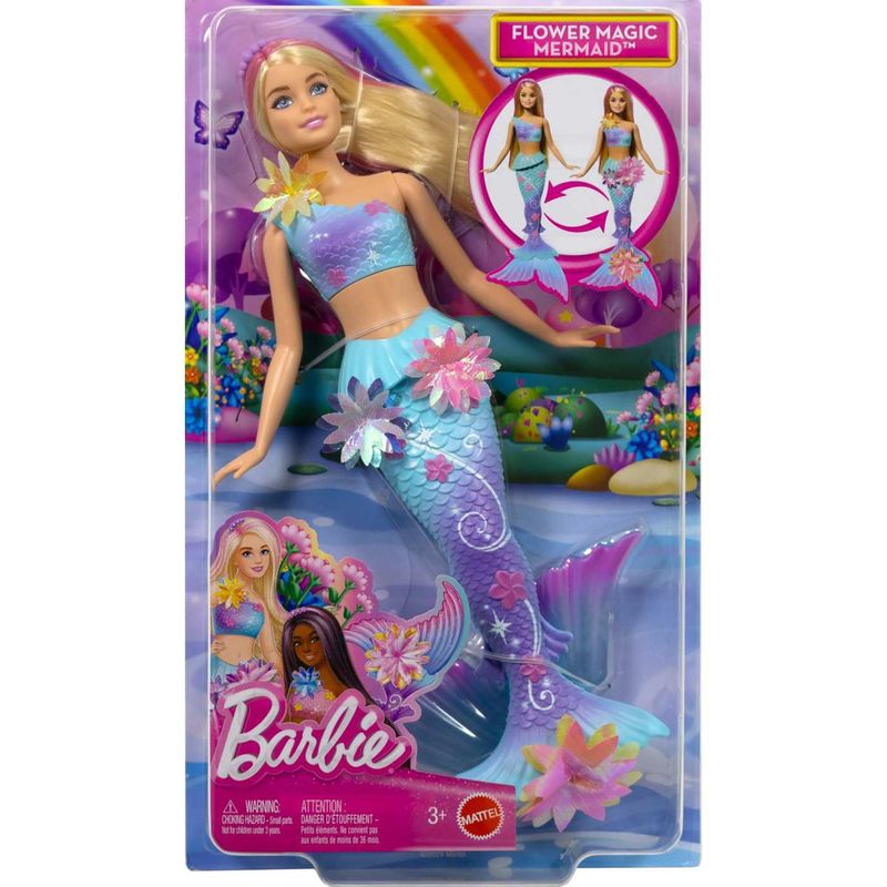 BARBIE - Fantasía Muñeca Sirena con Transformación Barbie