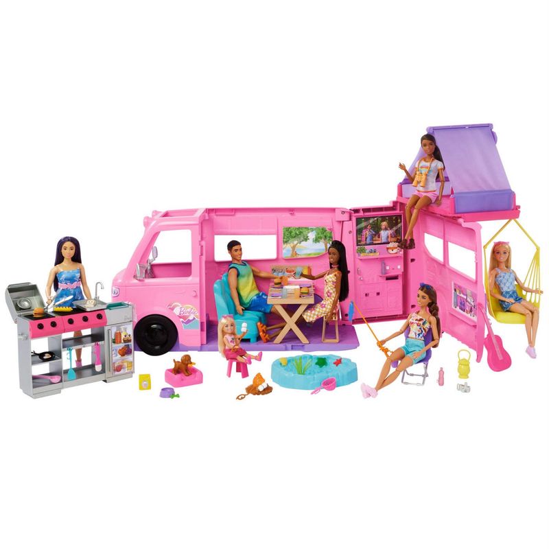 BARBIE - Vehículo para Muñecas Cámper de los Sueños Barbie