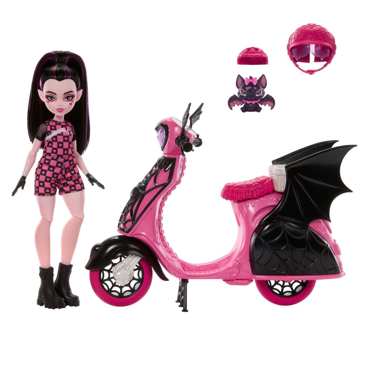 MONSTER HIGH - Muñeca Draculaura con Scooter Monster High