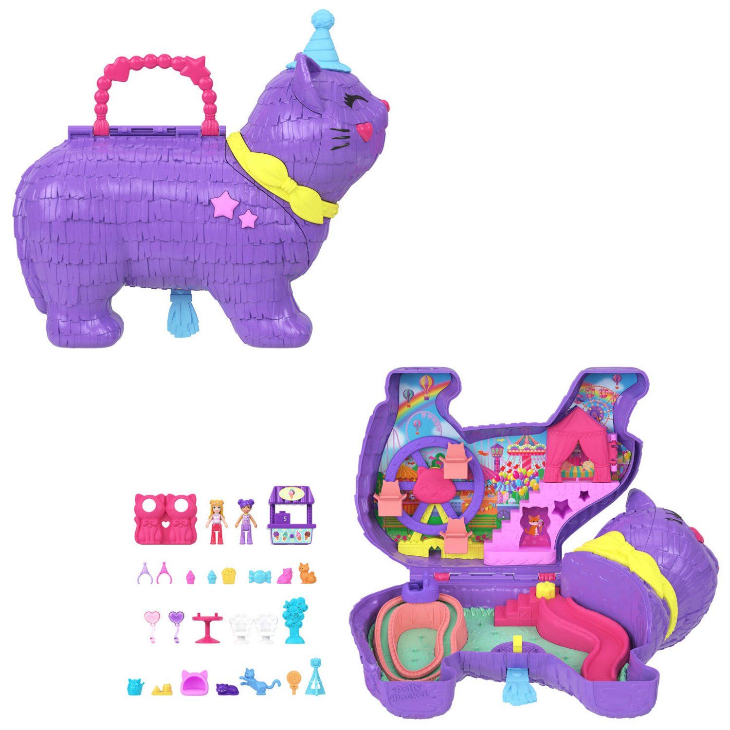 POLLY POCKET Set de Juego Compacto Piñata Gatito Polly Pocket