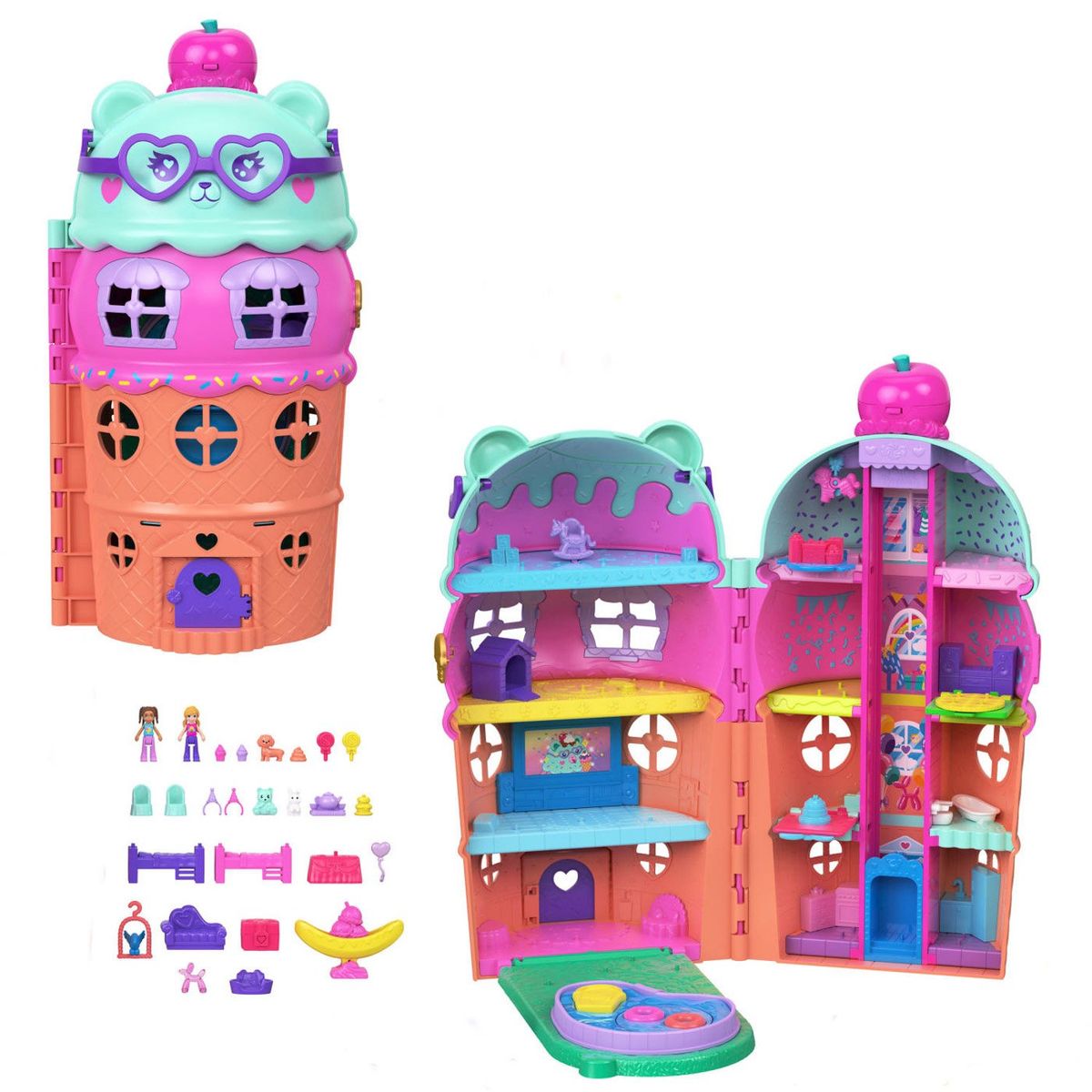 POLLY POCKET - Set de Juego Compacto Casa de Helado Polly Pocket