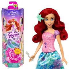 PRINCESAS - Muñeca Ariel Spin and Reveal Flores