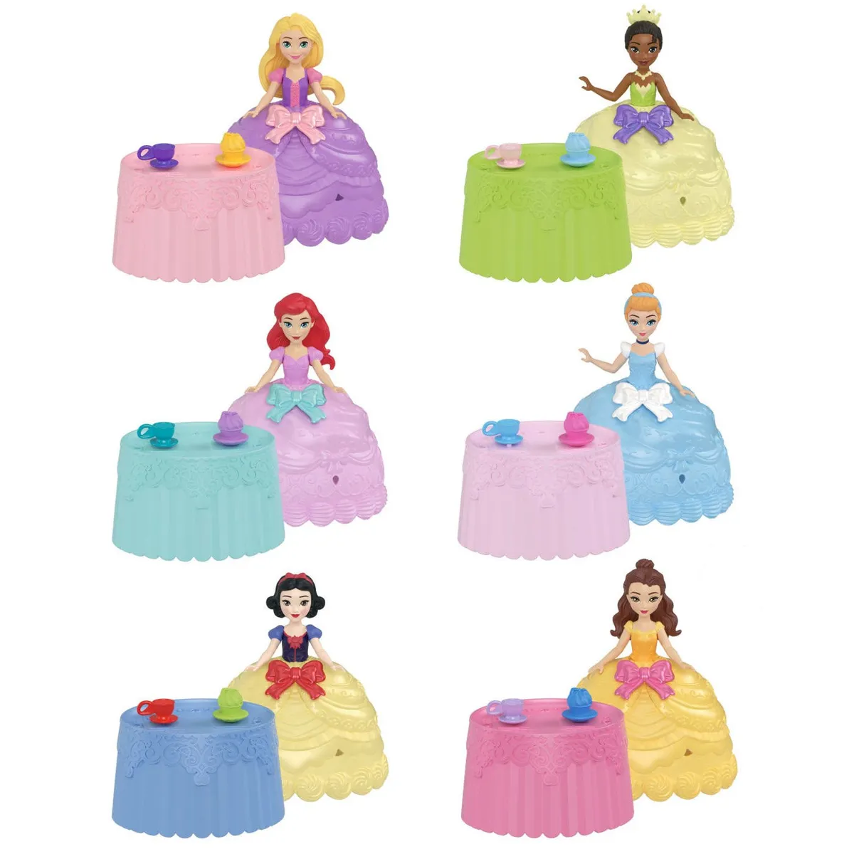 PRINCESAS - Disney Muñeca Cupcake Transformable a Falda Princesas