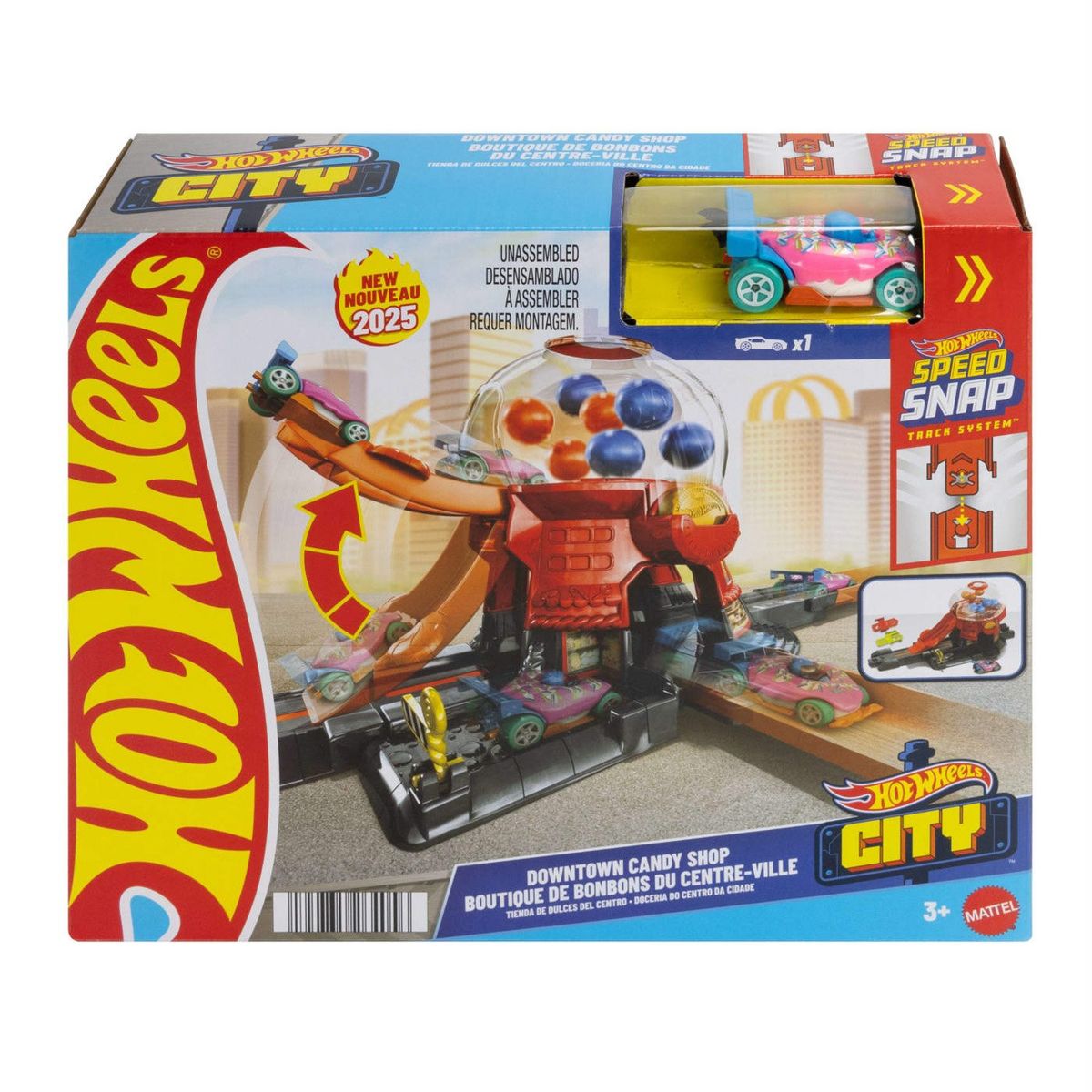 HOT WHEELS - City Pista de Juguete Tienda de Dulces Hot Wheels