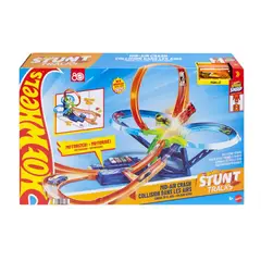 HOT WHEELS - Stunt Tracks Pista de Juguete Multi-Choque Aéreo